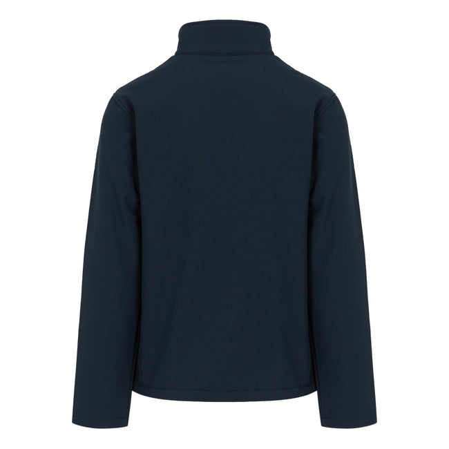 Navy-Classic Red - Back - Regatta Professional Mens Plain Double Layered Soft Shell Jacket
