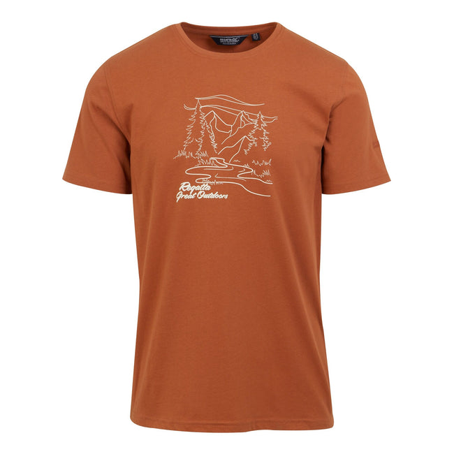 Baked Clay - Front - Regatta Mens Cline VIII River T-Shirt