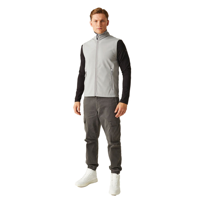 Mineral Grey-Black - Pack Shot - Regatta Professional Mens Softshell 2 Layer Body Warmer