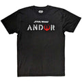 Black-White-Red - Front - Star Wars Unisex Adult Andor Logo T-Shirt
