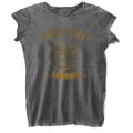 Charcoal Grey - Front - Ramones Womens-Ladies Forest Hills Burnout T-Shirt