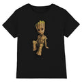 Black - Front - Guardians Of The Galaxy Unisex Adult Groot T-Shirt
