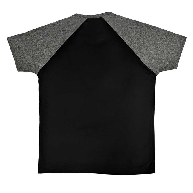 Black-Grey - Back - Nirvana Unisex Adult Angelic Raglan T-Shirt