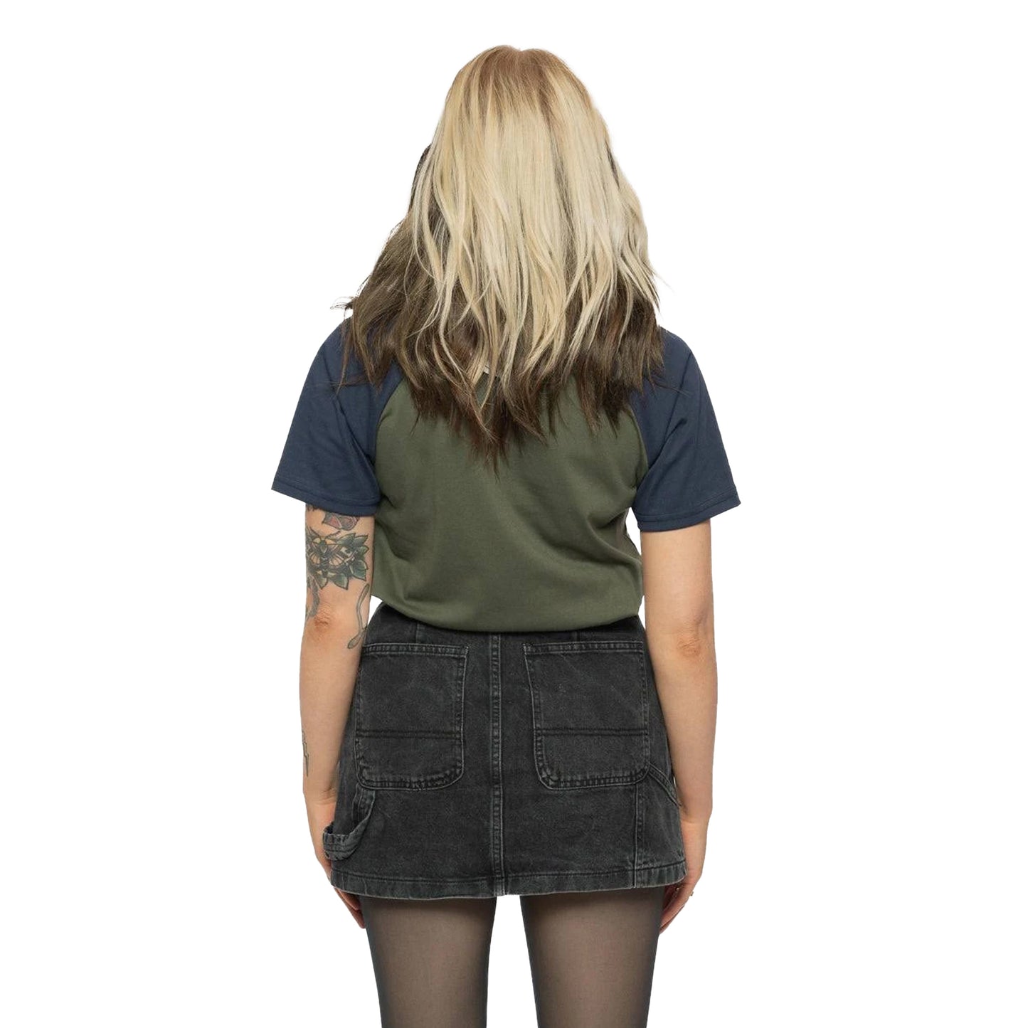 Khaki Green-Navy Blue - Lifestyle - Green Day Unisex Adult American Idiot Raglan T-Shirt