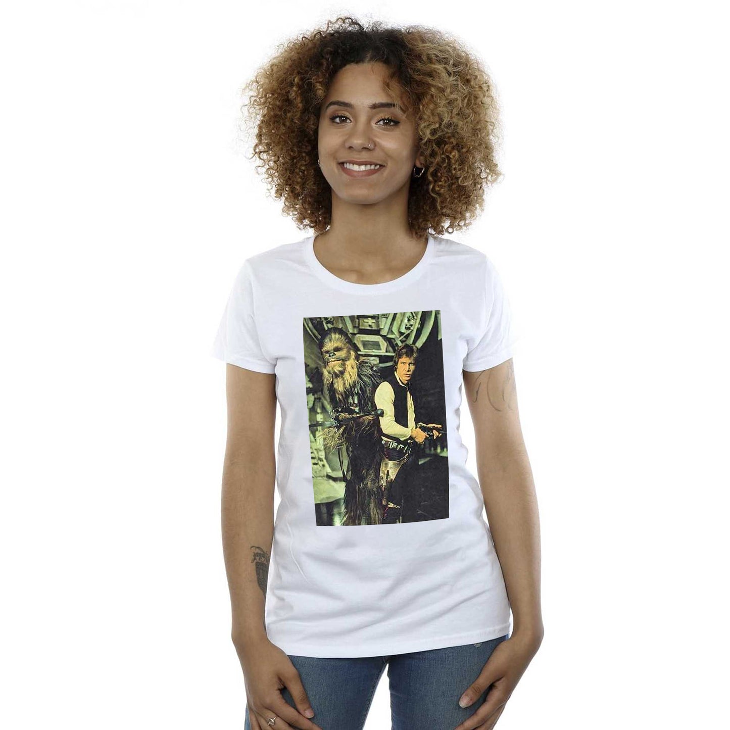 White - Side - Star Wars Unisex Adult Chewbacca Stare T-Shirt