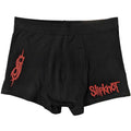 Black - Front - Slipknot Unisex Adult Logo Boxer Shorts