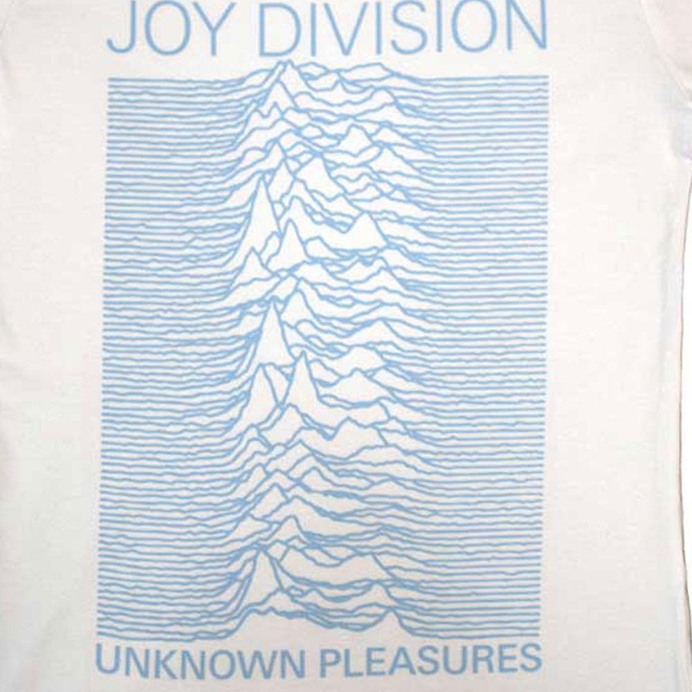 White - Back - Joy Division Womens-Ladies Unknown Pleasures T-Shirt