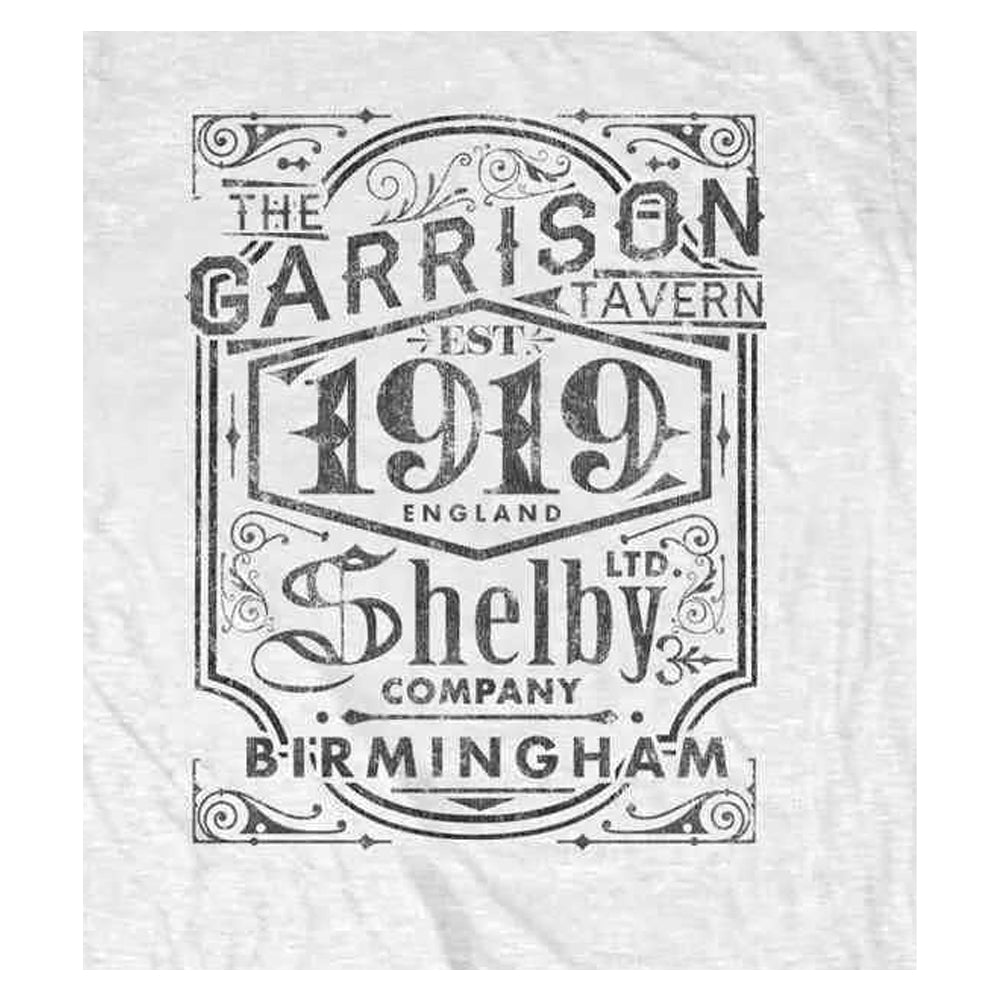 White - Side - Peaky Blinders Unisex Adult Garrison Pub T-Shirt