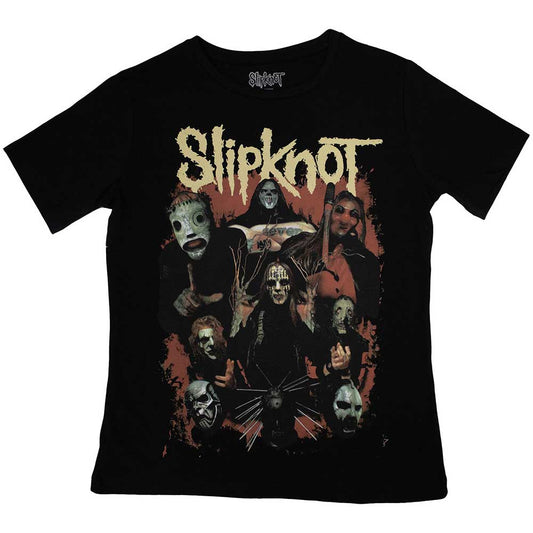 Black - Front - Slipknot Womens-Ladies Come Play Dying Back Print T-Shirt