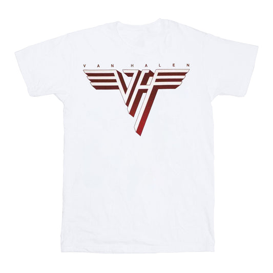 White - Front - Van Halen Womens-Ladies Classic Logo Cotton T-Shirt
