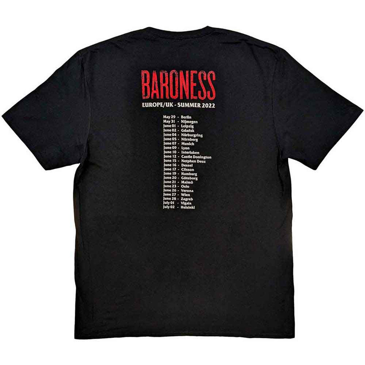 Black - Back - Baroness Unisex Adult Razor Bloom Back Print T-Shirt