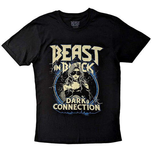 Black - Front - Beast In Black Unisex Adult Dark Connection Girl T-Shirt