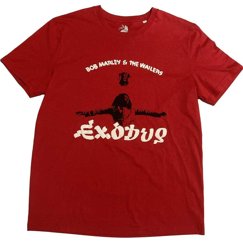 Red - Front - Bob Marley & The Wailers Unisex Adult Exodus Arms Outstretched Hi-Build T-Shirt