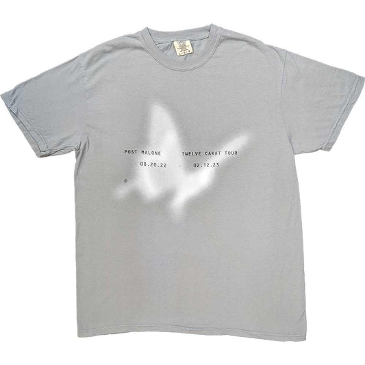 Grey - Front - Post Malone Unisex Adult Twelve Carat Butterfly T-Shirt