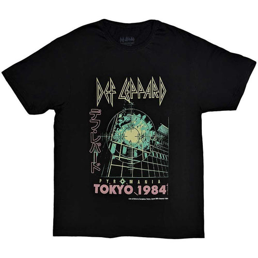 Black - Front - Def Leppard Unisex Adult Tokyo T-Shirt