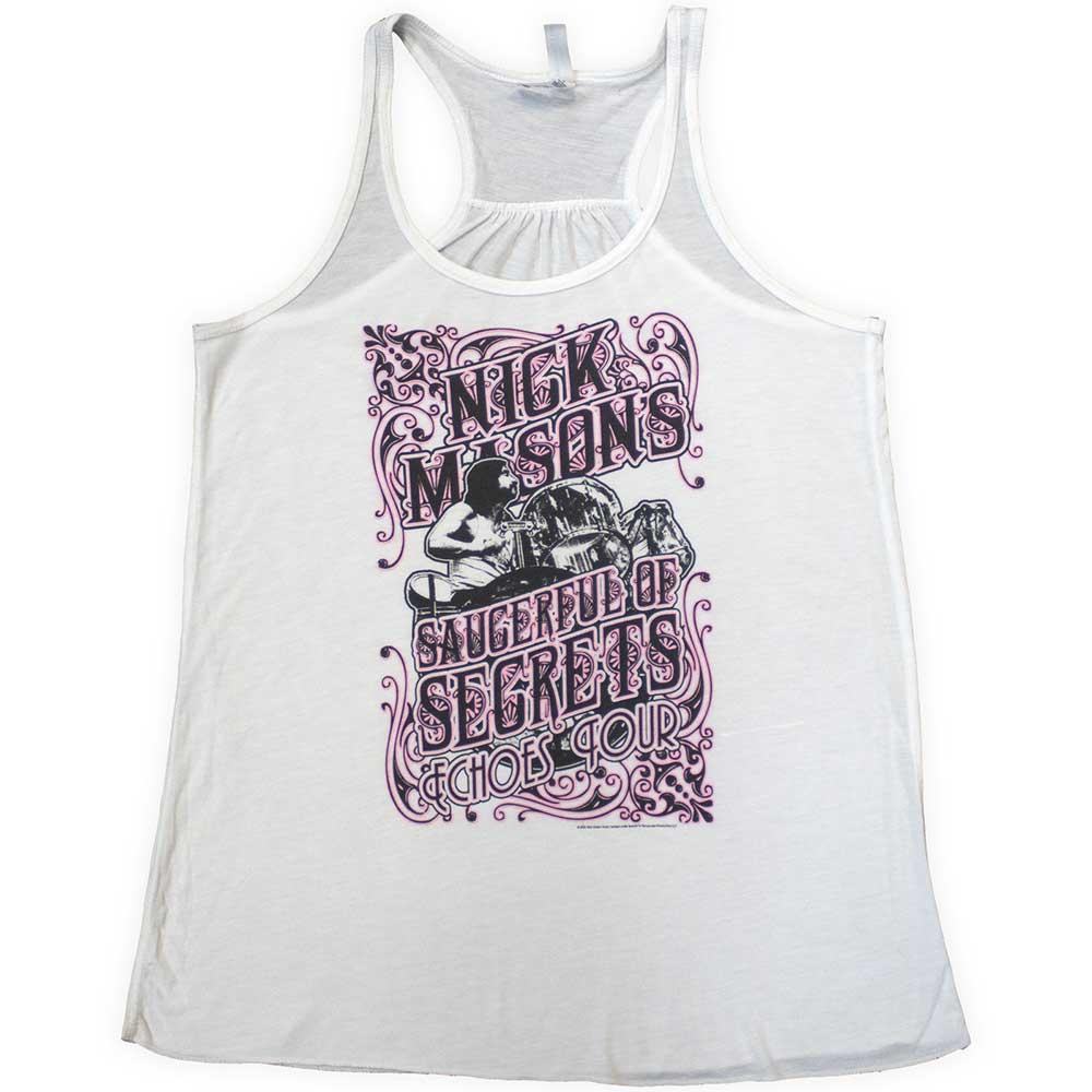 White - Front - Nick Mason´s Saucerful Of Secrets Unisex Adult Echoes Tour Vest Top