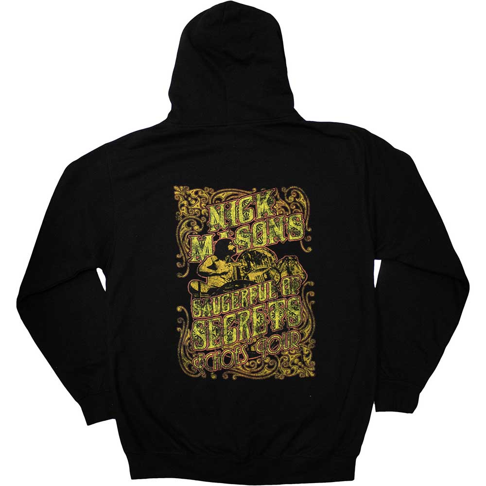 Black - Back - Nick Mason´s Saucerful Of Secrets Unisex Adult Echoes Tour Back Print Full Zip Hoodie