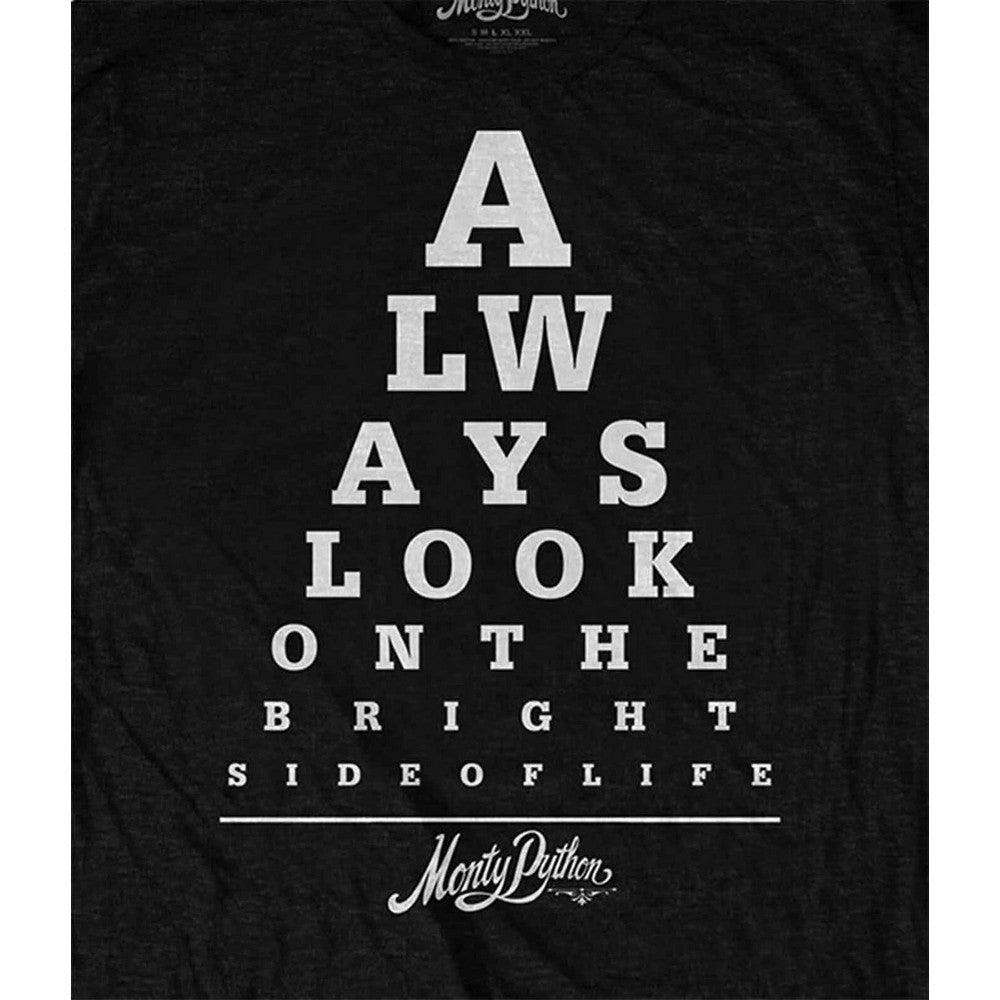 Black - Side - Monty Python Unisex Adult Bright Side Eye Test T-Shirt