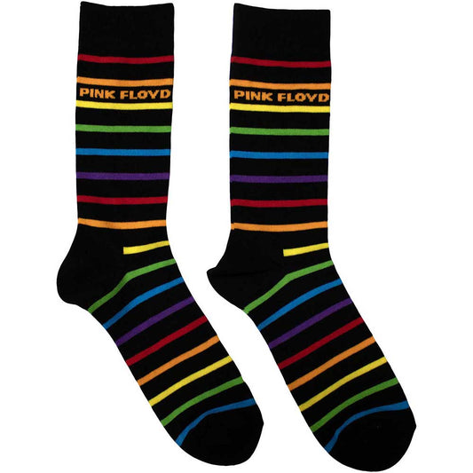 Black - Front - Pink Floyd Unisex Adult Wide Stripe Socks