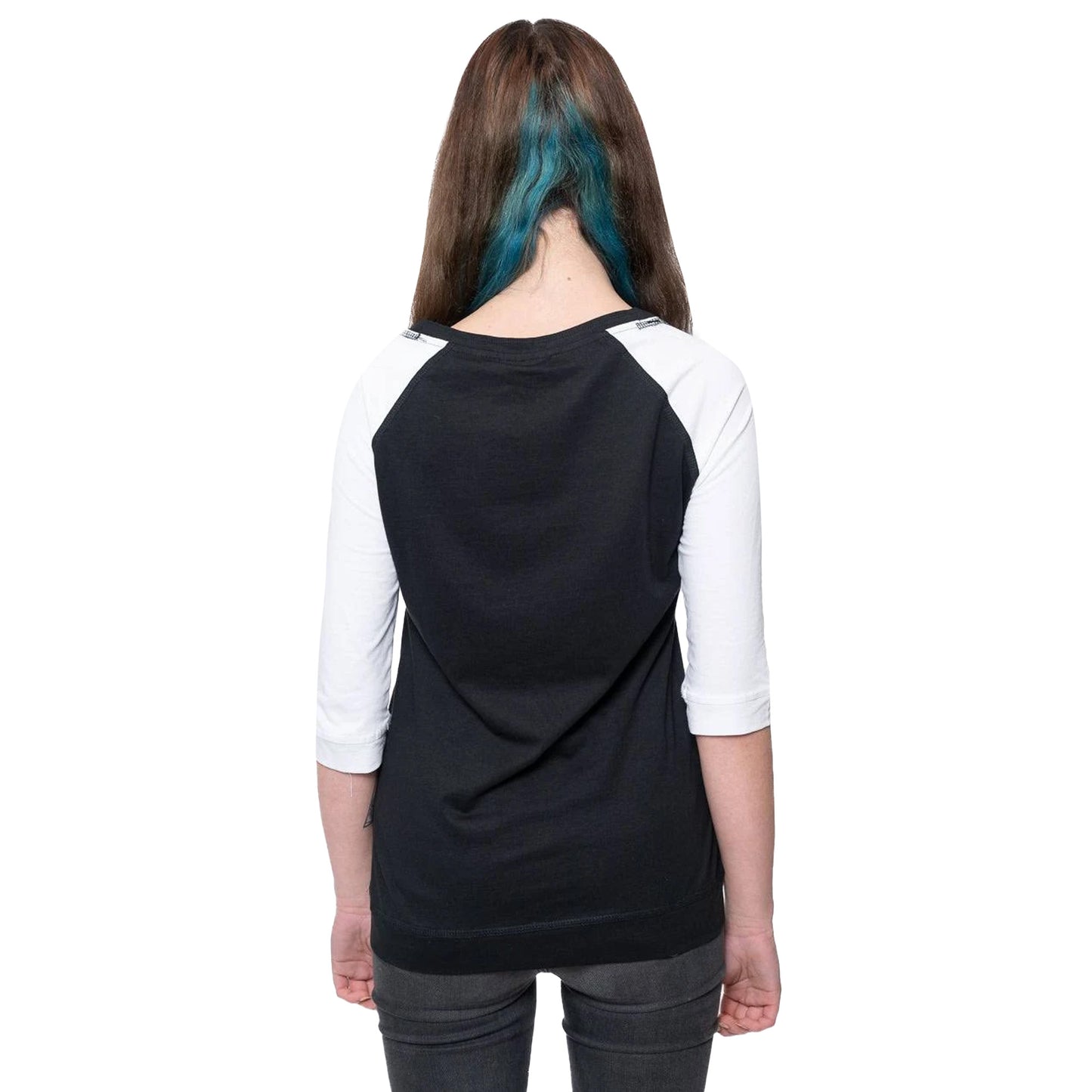 Black-White - Back - Creedence Clearwater Revival Womens-Ladies Down On The Corner Raglan T-Shirt