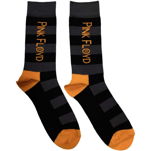 Black-Orange - Front - Pink Floyd Unisex Adult Logo Socks