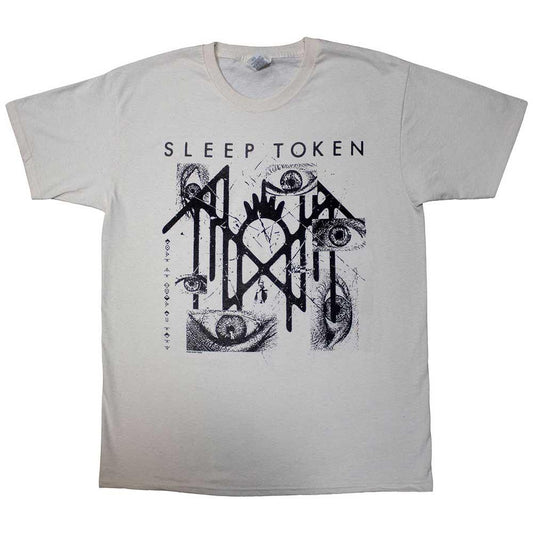 Natural - Front - Sleep Token Unisex Adult Eyes T-Shirt