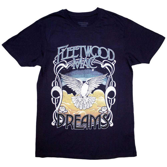 Navy Blue - Front - Fleetwood Mac Unisex Adult Dreams T-Shirt