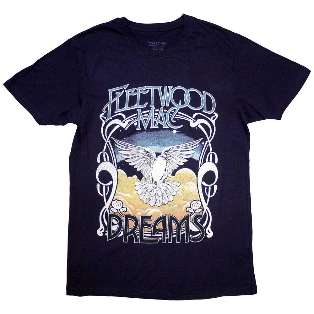 Navy Blue - Front - Fleetwood Mac Unisex Adult Dreams T-Shirt