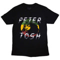 Black - Front - Peter Tosh Unisex Adult Lightning Logo T-Shirt
