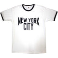 White - Front - NYC Unisex Adult Text T-Shirt