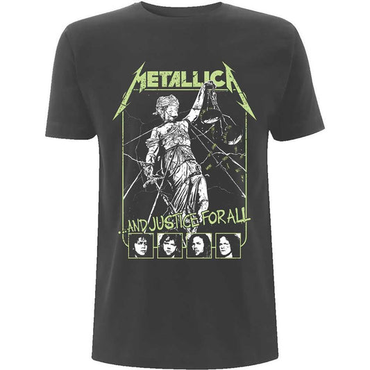 Charcoal Grey - Front - Metallica Unisex Adult Justice Faces T-Shirt