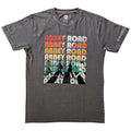 Charcoal Grey - Front - The Beatles Unisex Adult Abbey Stacked Sleeve Print T-Shirt