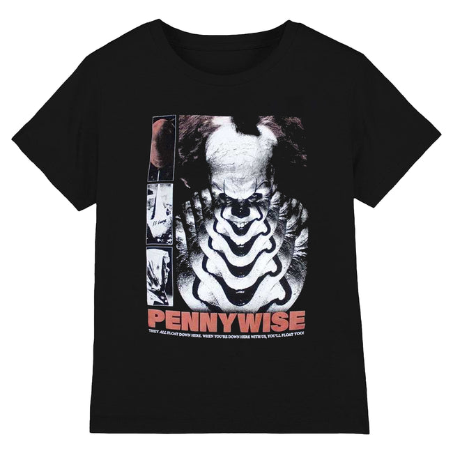 Black - Front - It Unisex Adult You´ll Float Too Pennywise T-Shirt