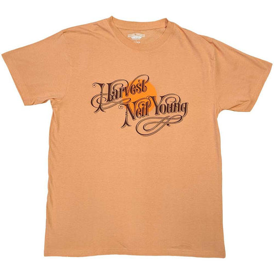 Old Gold - Front - Neil Young Unisex Adult Harvest T-Shirt
