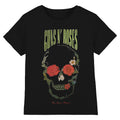 Black - Front - Guns N Roses Unisex Adult Rose Skull T-Shirt