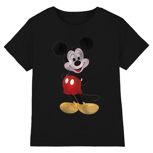 Black - Front - Disney Unisex Adult Stance Mickey Mouse T-Shirt