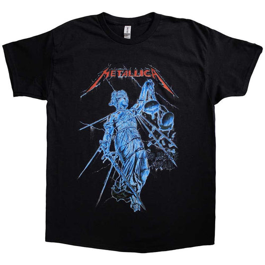 Black - Front - Metallica Unisex Adult Justice T-Shirt