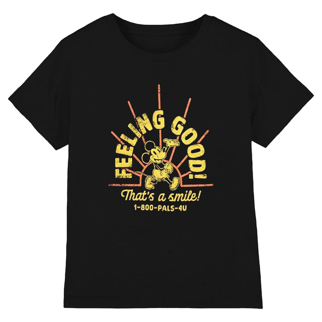 Black - Front - Mickey Mouse Unisex Adult Feeling Good T-Shirt