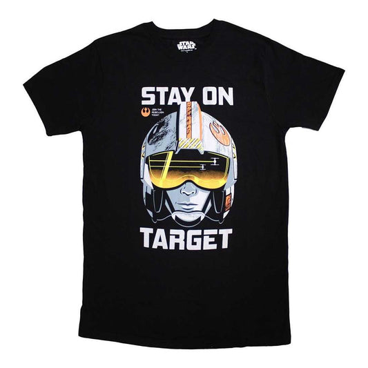 Black - Front - Star Wars Unisex Adult Stay On Target T-Shirt
