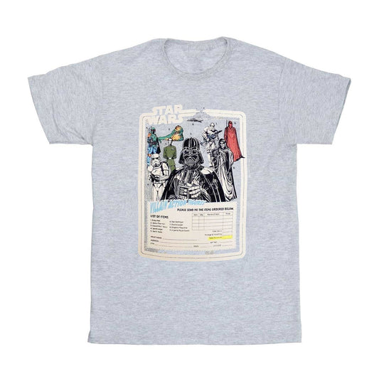 Grey - Front - Star Wars Unisex Adult Villain Action Figures T-Shirt
