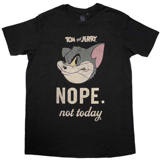 Black - Front - Tom & Jerry Unisex Adult Not Today T-Shirt