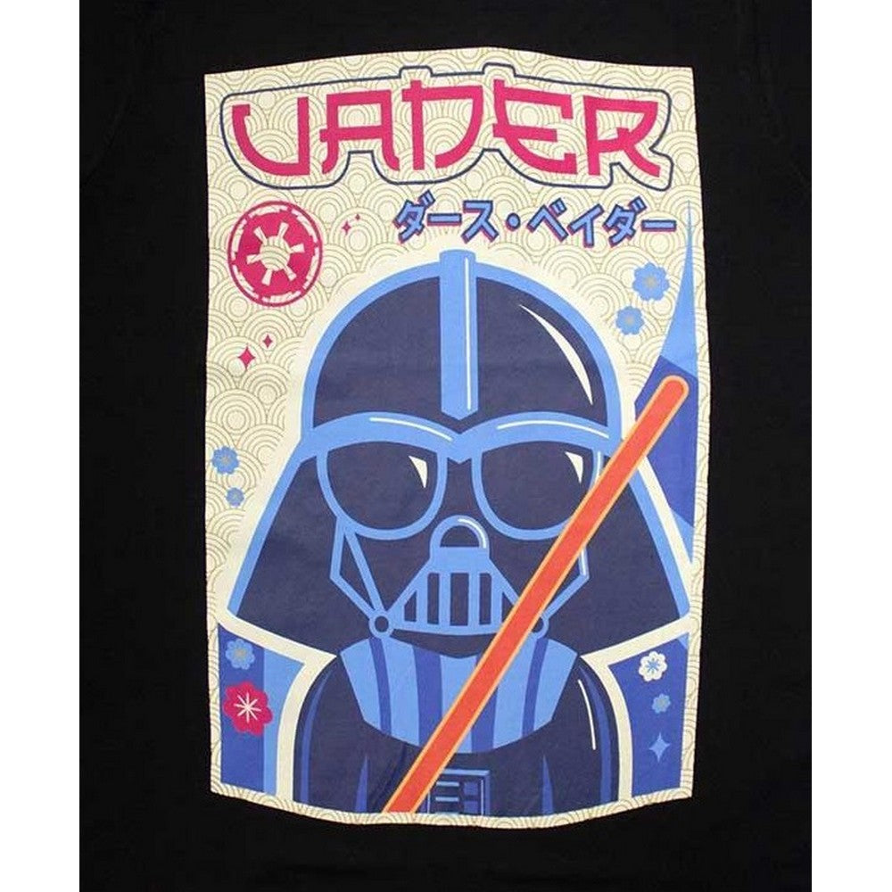 Black - Back - Star Wars Unisex Adult Darth Vader Japanese T-Shirt