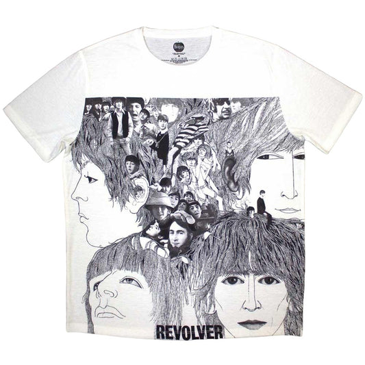 White - Front - The Beatles Unisex Adult Revolver T-Shirt