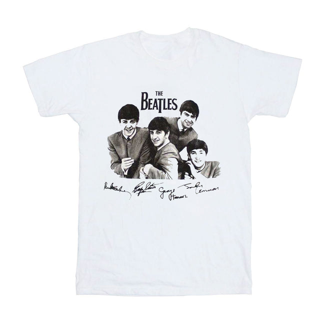 White - Front - The Beatles Unisex Adult Signature T-Shirt