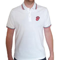 White - Front - The Rolling Stones Unisex Adult Classic Tongue Polo Shirt