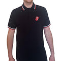 Black - Front - The Rolling Stones Unisex Adult Classic Tongue Polo Shirt