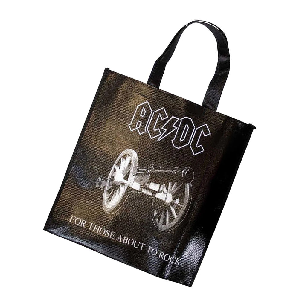 Black - Back - AC-DC About To Rock Eco Friendly Bag