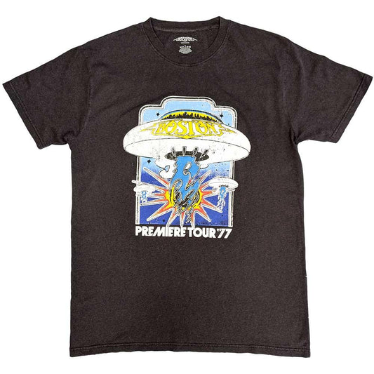Black - Front - Boston Unisex Adult Premiere Tour T-Shirt