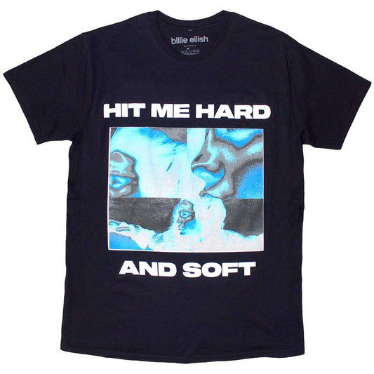 Navy Blue - Front - Billie Eilish Unisex Adult Hit Me Hard And Soft Negatives T-Shirt