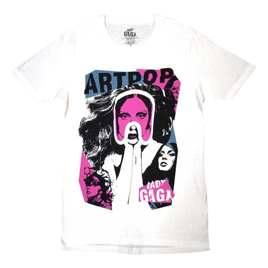 White - Front - Lady Gaga Unisex Adult Artpop Collage T-Shirt